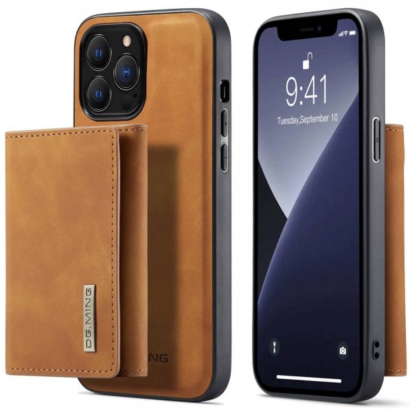 Dg.Ming iPhone 15 Pro Max Suojakuori M1 Series Irrotettava Korttipidike Ruskea