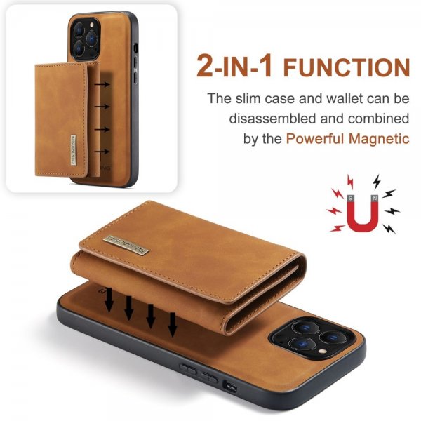 Dg.Ming iPhone 15 Pro Max Suojakuori M1 Series Irrotettava Korttipidike Ruskea