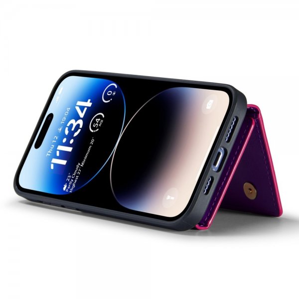 Dg.Ming iPhone 15 Pro Max Kuori M3-sarjan irrotettava korttipidike, kimalteleva, violetti