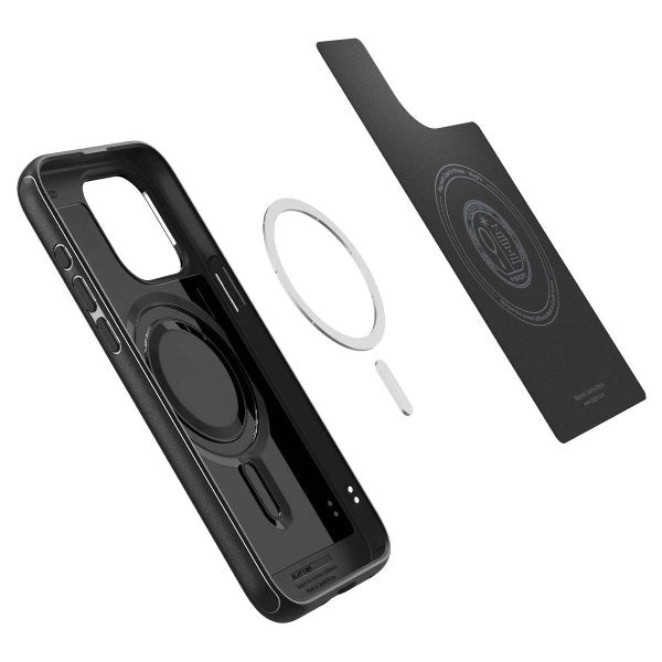 Spigen iPhone 15 Pro Max Kuori Mag Armor MagFit Matta Musta