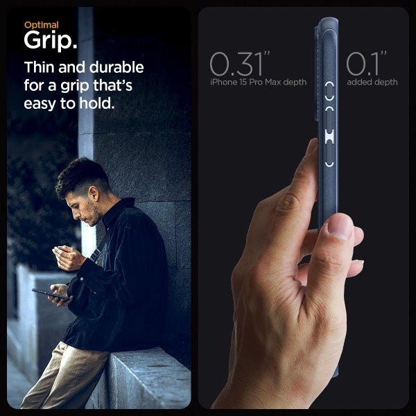 Spigen iPhone 15 Pro Max Kuori Mag Armor MagFit Navy Blue
