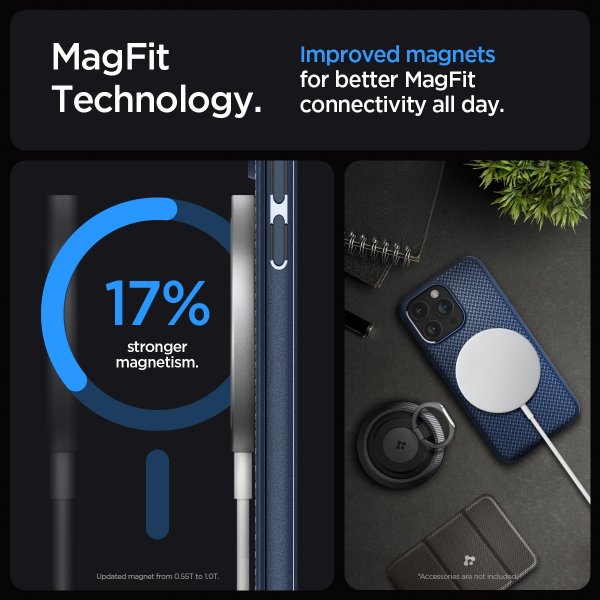 Spigen iPhone 15 Pro Max Kuori Mag Armor MagFit Navy Blue