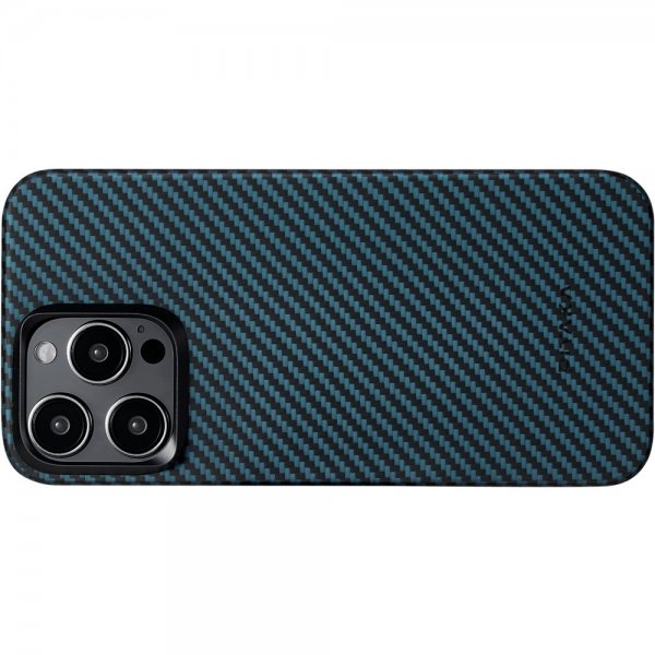 Pitaka iPhone 15 Pro Max Kuori MagEZ Case 4 Musta/Sininen Twill