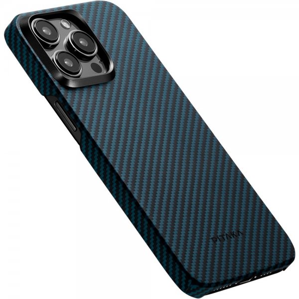 Pitaka iPhone 15 Pro Max Kuori MagEZ Case 4 Musta/Sininen Twill