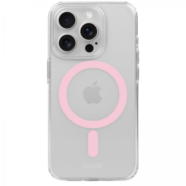 Holdit iPhone 15 Pro Max Kuori MagSafe Case Ruusu Läpinäkyvä