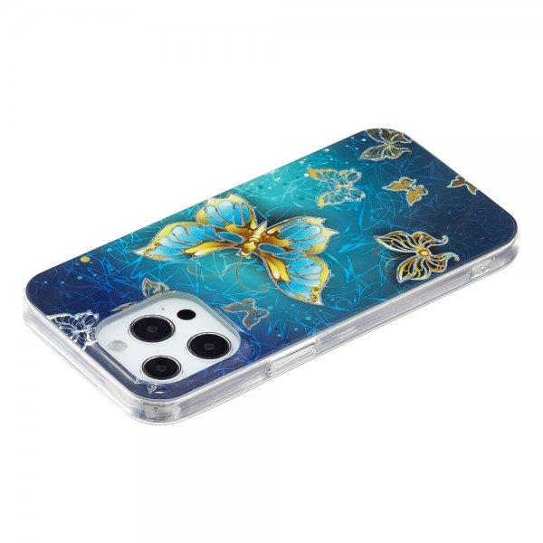 iPhone 15 Pro Max Kuori Marmorikuvio Punainen Vaaleanpunainen