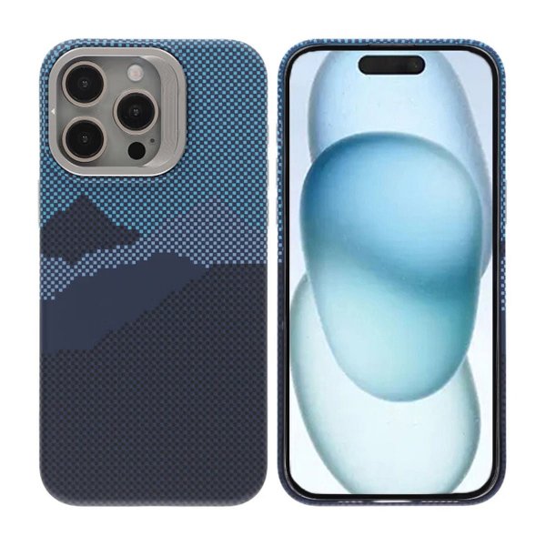 iPhone 15 Pro Max Kuori Taittuva Jalusta MagSafe Sininen