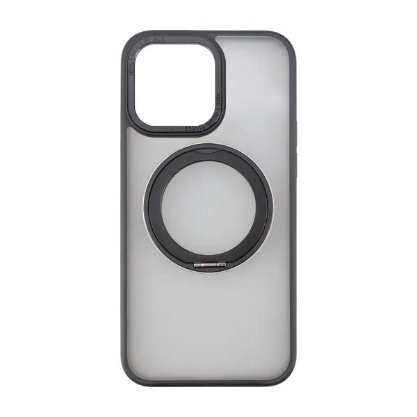 Rvelon iPhone 15 Pro Max Kuori Käännettävä MagSafe-jalusta Mattamusta