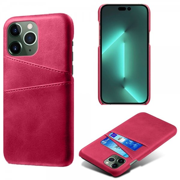 iPhone 15 Pro Max Kuori, jossa kaksi korttipaikkaa, Magenta