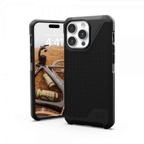 Urban Armor Gear (UAG) iPhone 15 Pro Max Kuori Metropolis LT MagSafe Kevlar Musta