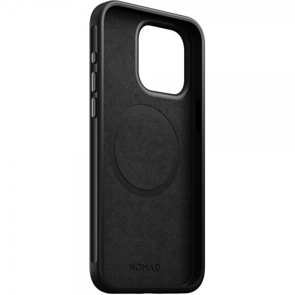 Nomad iPhone 15 Pro Max -suojakuori, Modern Leather Case, musta