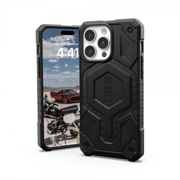 Urban Armor Gear (UAG) iPhone 15 Pro Max Kuori Monarch Pro MagSafe Carbon Fiber