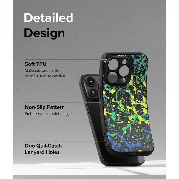Ringke iPhone 15 Pro Max Kuori Onyx Design Action Painting