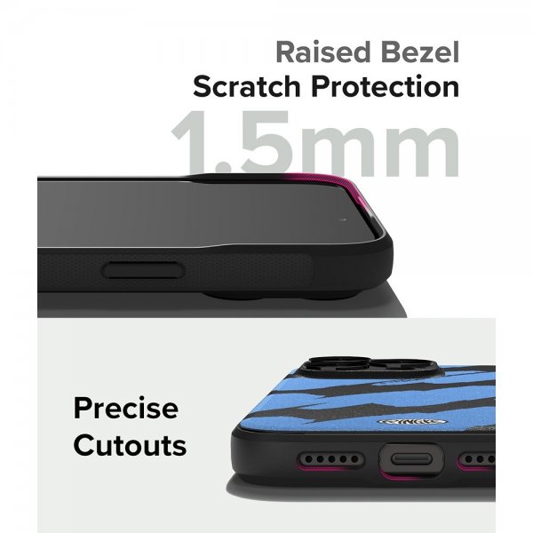 Ringke iPhone 15 Pro Max Kuori Onyx Design Blue Brush
