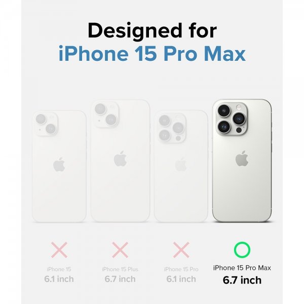 Ringke iPhone 15 Pro Max Kuori Onyx Design Blue Brush