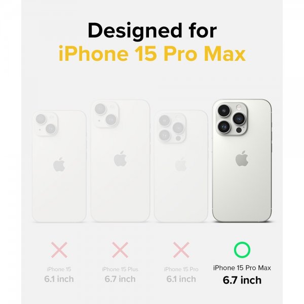 Ringke iPhone 15 Pro Max -suojakuori, Onyx Design, Checkerboard Yellow