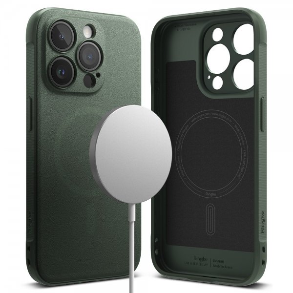 Ringke iPhone 15 Pro Max Kuori Onyx Magnetic Dark Green
