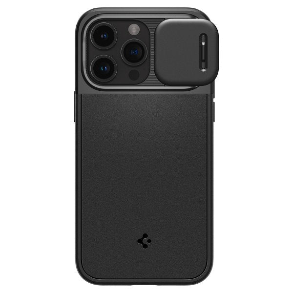 Spigen iPhone 15 Pro Max -suojakuori Optik Armor MagFit Musta