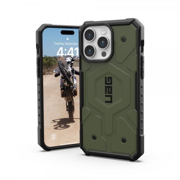 Urban Armor Gear (UAG) iPhone 15 Pro Max -suojakuori Pathfinder MagSafe Olive Drab