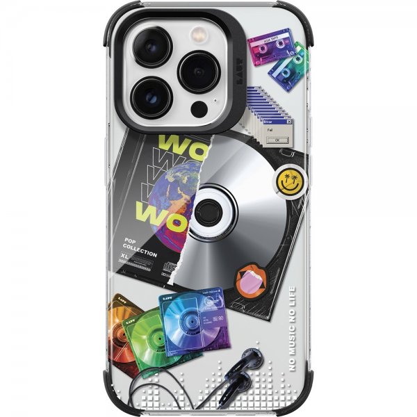 LAUT iPhone 15 Pro Max Kuori POP RETRO MUSIC MagSafe