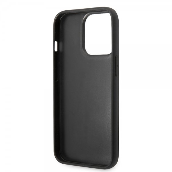Karl Lagerfeld iPhone 15 Pro Max Suojakuori Quilted Nylon Puffy Case Logo Plate Musta