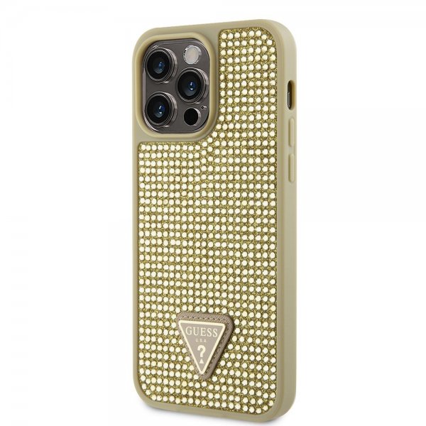 Guess iPhone 15 Pro Max Kuori Strassi Kulta