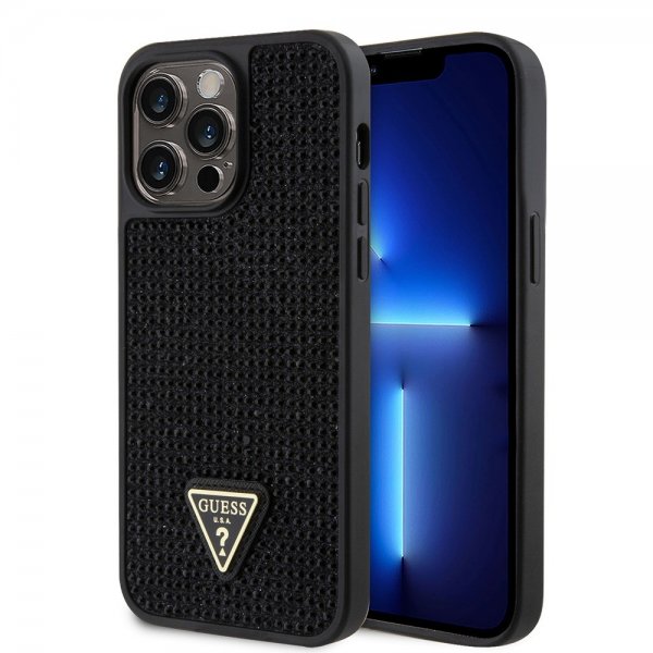 Guess iPhone 15 Pro Max Kuori Rhinestone Musta