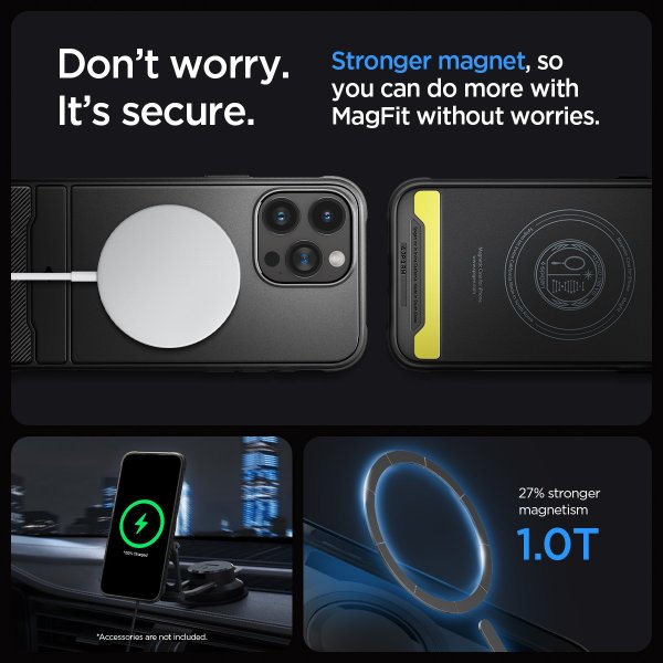 Spigen iPhone 15 Pro Max Kuori Rugged Armor MagFit Matte Black