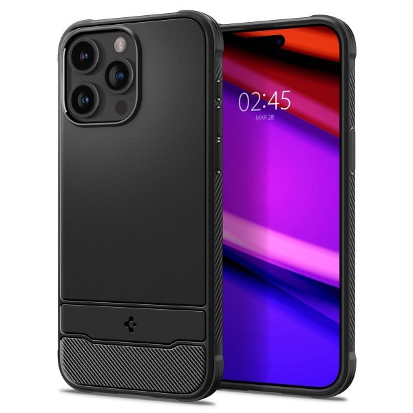 Spigen iPhone 15 Pro Max Kuori Rugged Armor MagFit Matte Black