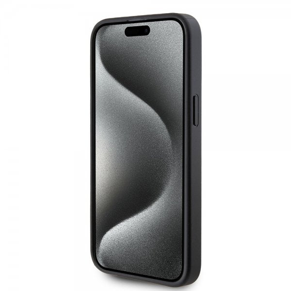 Karl Lagerfeld iPhone 15 Pro Max Saffiano Double Cardslot Musta