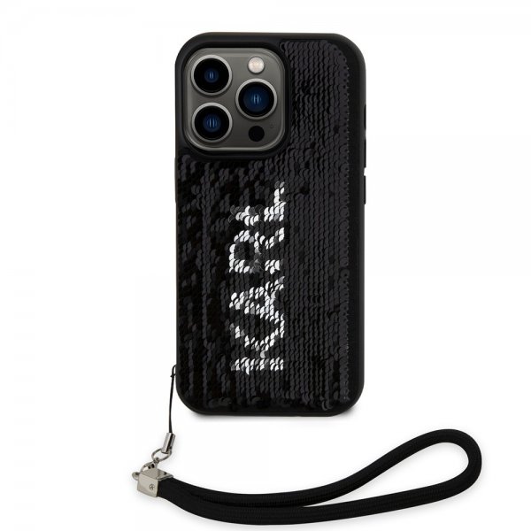 Karl Lagerfeld iPhone 15 Pro Max Kuori Sequin Musta