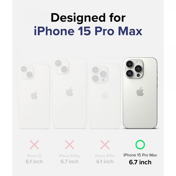 Ringke iPhone 15 Pro Max Kuori Silicone Magnetic Deep Blue