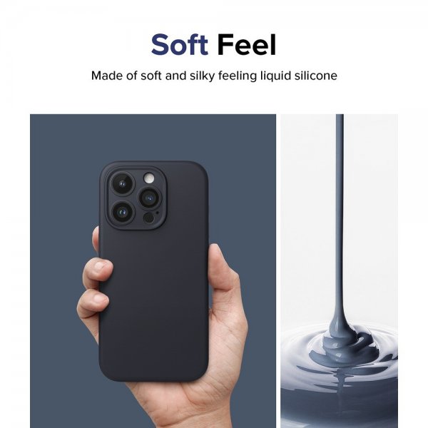 Ringke iPhone 15 Pro Max Kuori Silicone Magnetic Deep Blue