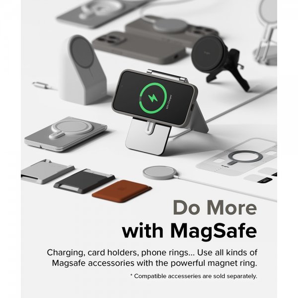 Ringke iPhone 15 Pro Max Kuori Silicone Magnetic Harmaa