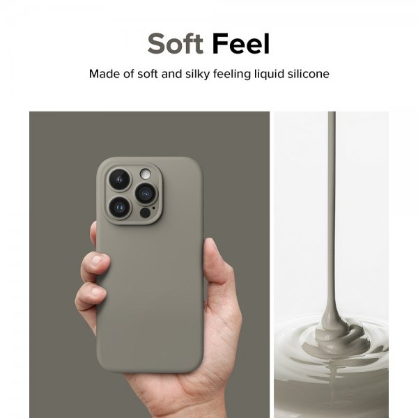 Ringke iPhone 15 Pro Max Kuori Silicone Magnetic Harmaa