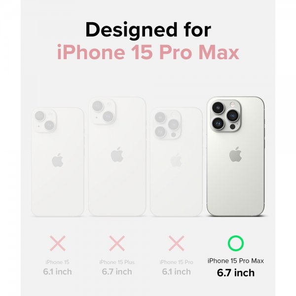 Ringke iPhone 15 Pro Max Kuori Silicone Magnetic Pink Sand