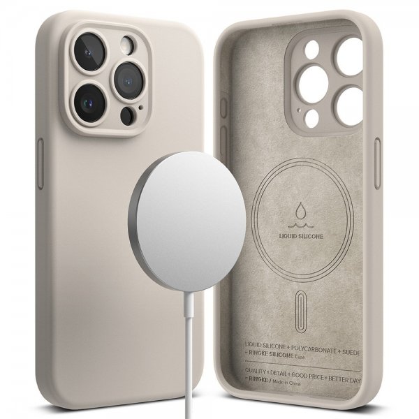 Ringke iPhone 15 Pro Max Kuori Silicone Magnetic Stone