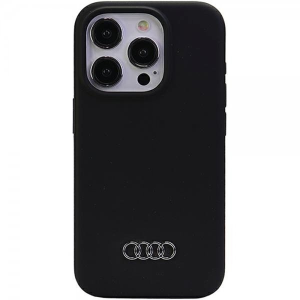 Audi iPhone 15 Pro Max Silikonikuori Musta
