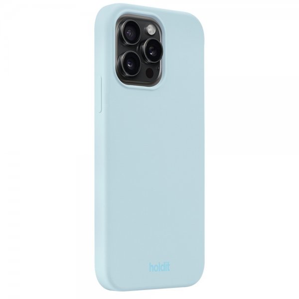 holdit iPhone 15 Pro Max Kuori Silikoni Mineral Blue