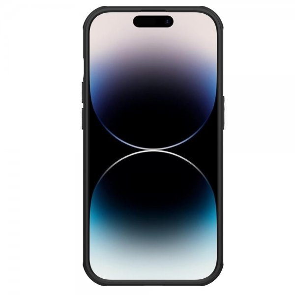 Nillkin iPhone 15 Pro Max Kuori Super Frosted Shield Pro Logoaukko Musta