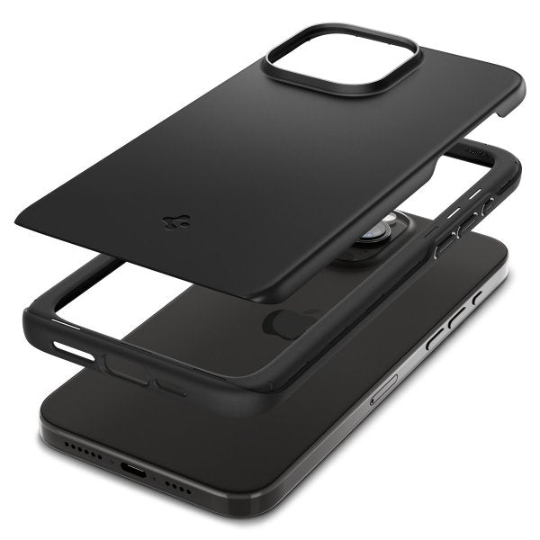 Spigen iPhone 15 Pro Max Thin Fit -suojakuori, musta