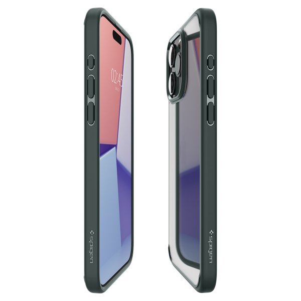 Spigen iPhone 15 Pro Max -suojakuori Ultra Hybrid Abyss Green