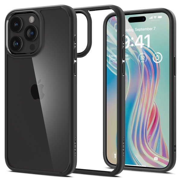 Spigen iPhone 15 Pro Max Kuori Ultra Hybrid Matte Mattamusta