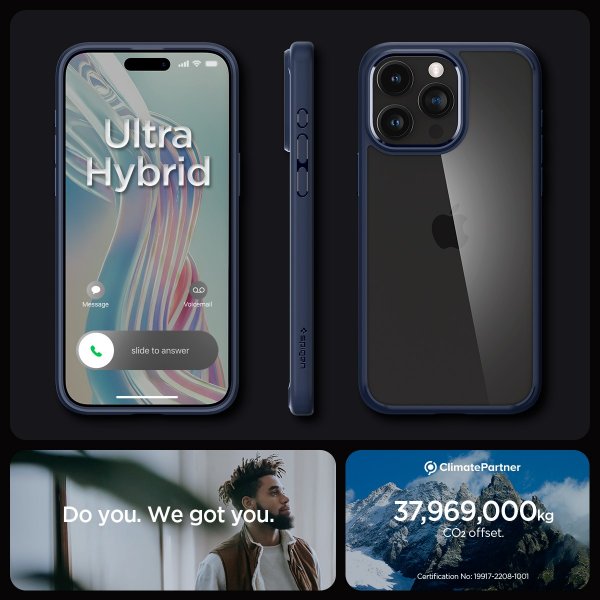 Spigen iPhone 15 Pro Max Kuori Ultra Hybrid Navy Blue