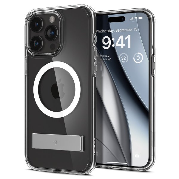 Spigen iPhone 15 Pro Max -suojakuori Ultra Hybrid S MagFit Crystal Clear