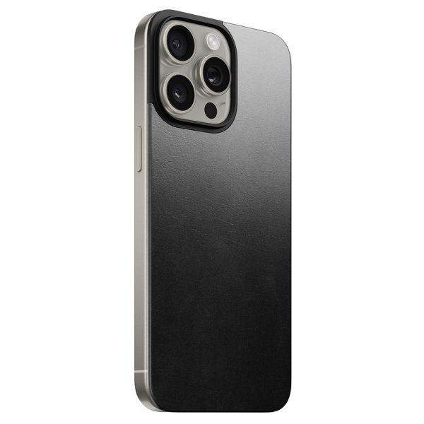 Nomad iPhone 15 Pro Max Skin Magnetic nahkainen takakansi Horween Musta