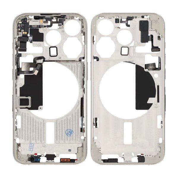 iPhone 15 Pro Keskirunko pienosilla OEM - Titaanivalkoinen