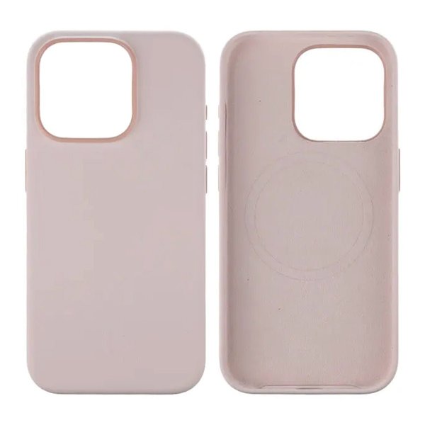 Rvelon iPhone 15 Pro -silikonikuori MagSafe-ominaisuudella, vaaleanpunainen