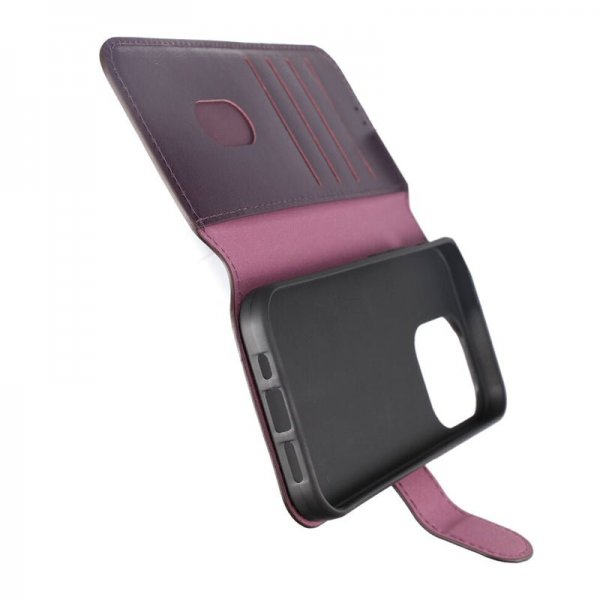 Rvelon iPhone 15 Pro -suojakuori, aitoa nahkaa, violetti