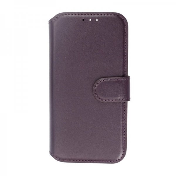 Rvelon iPhone 15 Pro -suojakuori, aitoa nahkaa, violetti